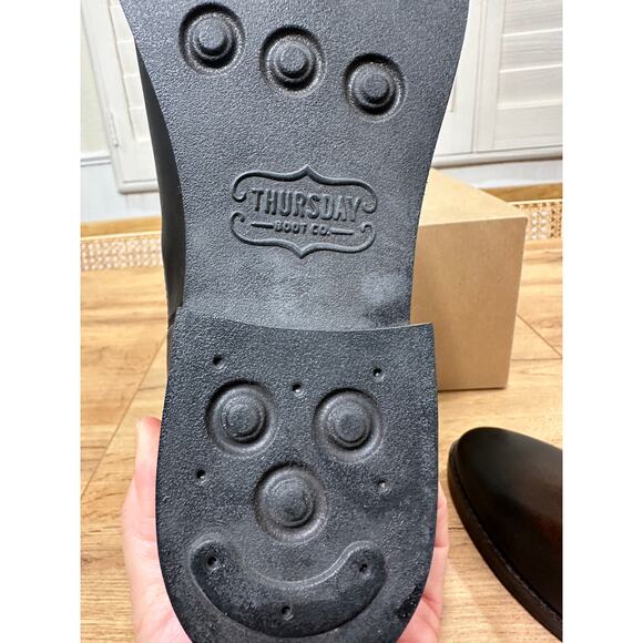 Thursday Duchess Bootie Black Coffee Old English Leather Size 10 NWOB Minimalist - Picture 13 of 14